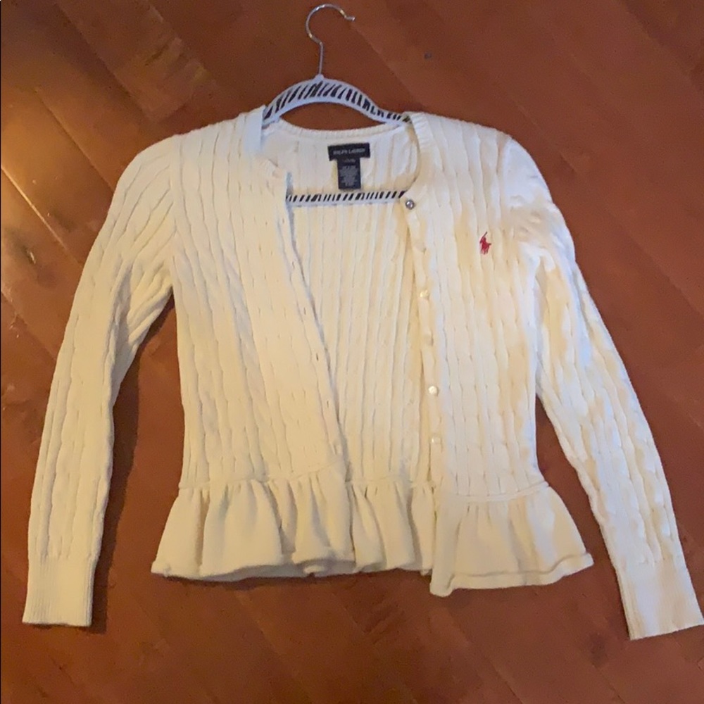 Ralph Lauren cream peplum